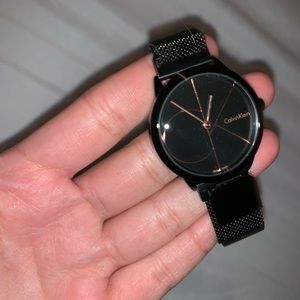 black CALVIN KLEIN watch